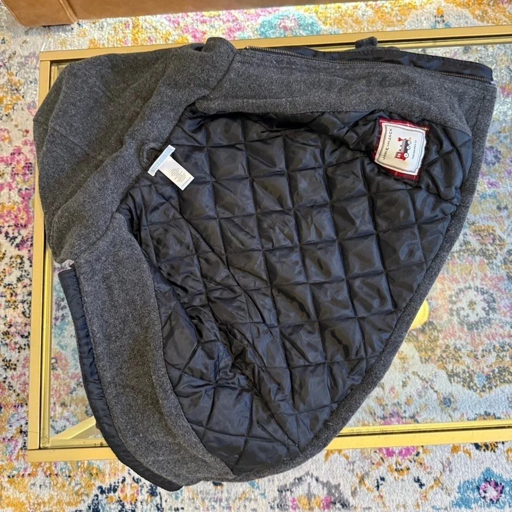 Janie and Jack Charcoal Gray Wool Toggle Coat (6-12M Baby)